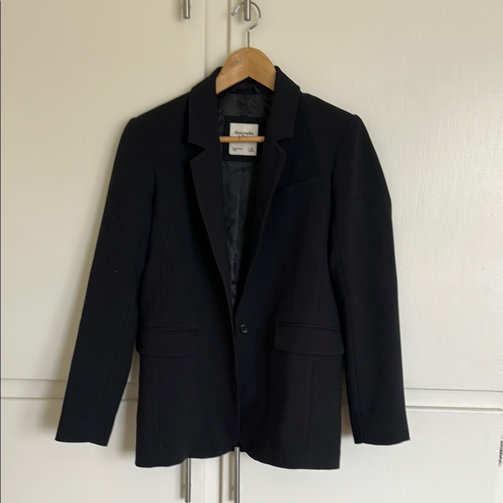 Abercrombie & Fitch Black Blazer Tailored Suit Jacket